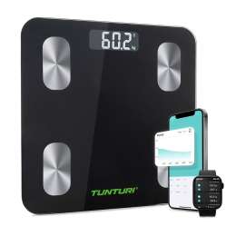 Tunturi SC30 Smart Scale Black with App Ζυγαριά Σωματικού Βάρους