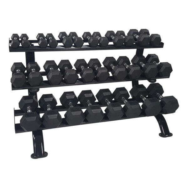 Tunturi Dumbbell Rack Βάση Εξάγωνων Αλτήρων τριών επιπέδων - Image 2