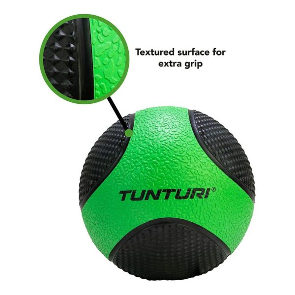 Tunturi Medicine Ball 2kg Μαύρο Πράσινο - Image 4