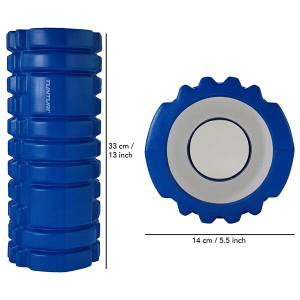 Tunturi Yoga Foam Grid Roller 33cm μπλε - Image 12