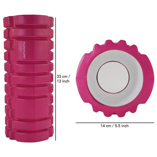 Tunturi Yoga Foam Grid Roller 33cm ροζ - Image 12