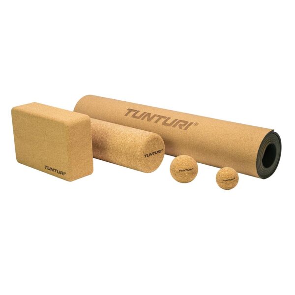 Tunturi Cork TPE Στρώμα Yoga 181x61x0,4cm Ανθρακί - Image 15