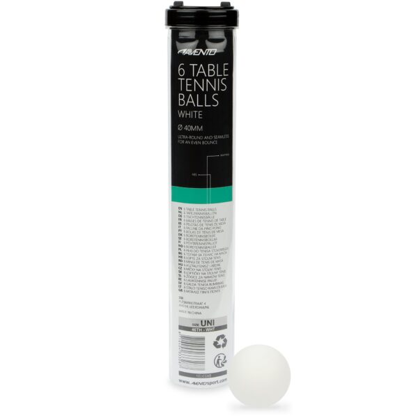Avento Μπαλάκια Ping Pong Λευκά (6 τεμάχια) (46TH)