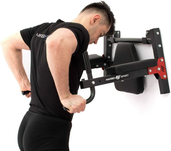 multifunctional wallmounted dip station with pull up bar 2in1 marbo mh u205 2 e928f60f f5fe 4c42 bb9e 77fb9f333fa2