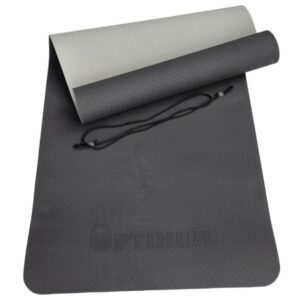 TPE YOGA MAT 183x61x0,6cm (ΜΑΥΡΟ/ΓΚΡΙ)