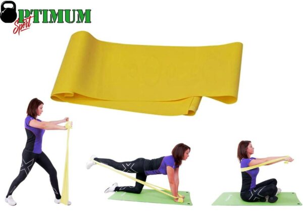 LATEX GYM BAND 250X15CM ΚΙΤΡΙΝΟ (ΜΑΛΑΚΟ) OPTIMUM