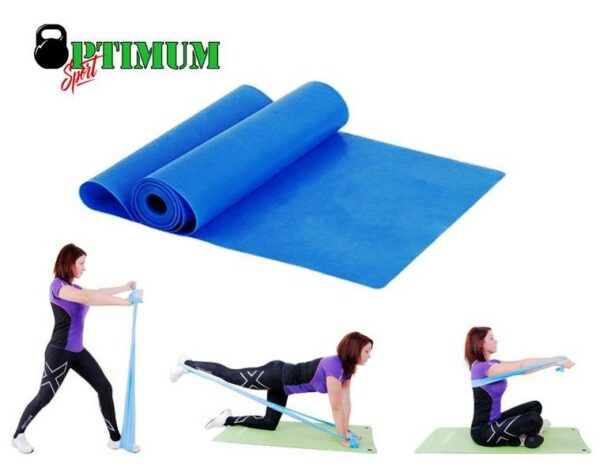 LATEX GYM BAND 250X15CM ΜΠΛΕ (ΣΚΛΗΡΟ) OPTIMUM