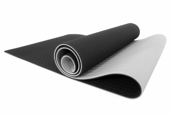 TPE YOGA MAT 183x61x0,6cm (ΜΑΥΡΟ/ΓΚΡΙ) - Image 2