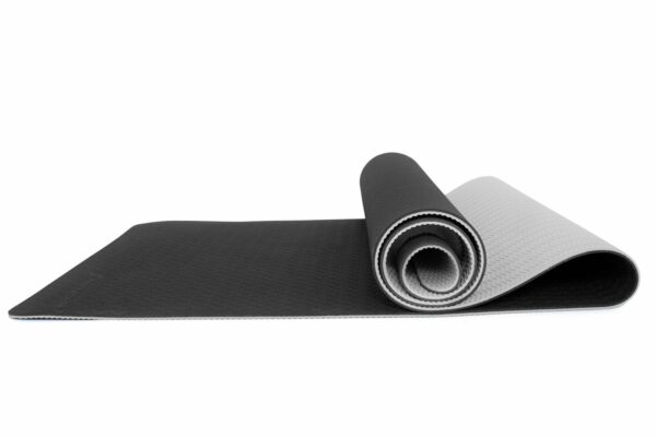 TPE YOGA MAT 183x61x0,6cm (ΜΑΥΡΟ/ΓΚΡΙ) - Image 3