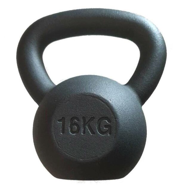 KETTLEBELL 16KG BLACK MAT OPTIMUM - Image 3