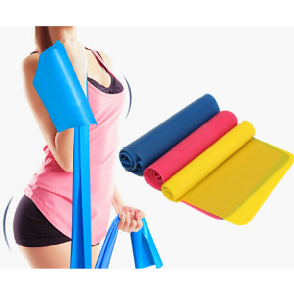 LATEX GYM BAND 250X15CM ΜΠΛΕ (ΣΚΛΗΡΟ) OPTIMUM - Image 2