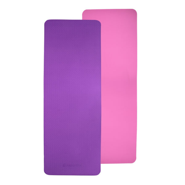 TPE YOGA MAT 173x61x0,6cm (ΜΟΒ/ΡΟΖ) inSPORTline Doble - Image 2