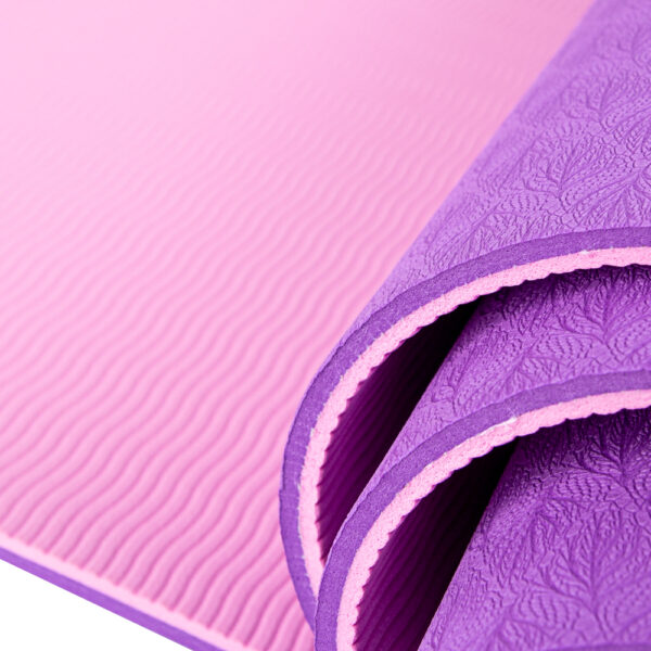 TPE YOGA MAT 173x61x0,6cm (ΜΟΒ/ΡΟΖ) inSPORTline Doble - Image 3