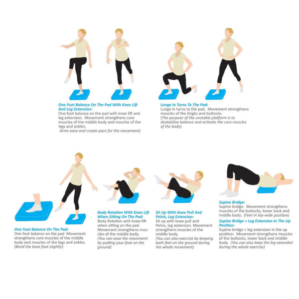 FOAM YOGA BALANCE PAD (ΜΠΛΕ) inSPORTline Brik - Image 2