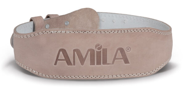 Ζώνη Άρσης Βαρών AMILA Δερμάτινη Μπεζ A Quality L