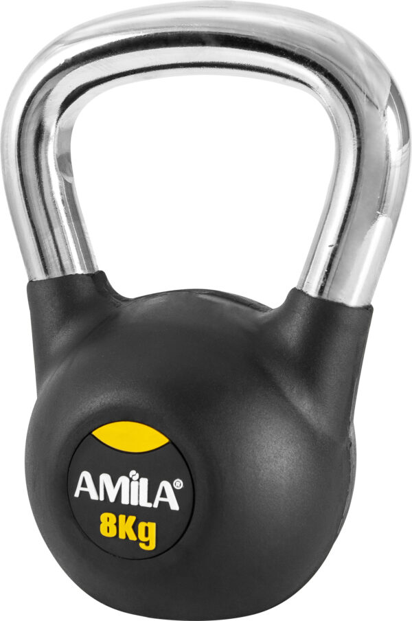 AMILA Kettlebell Rubber Cover Cr Handle 8kg (44496)