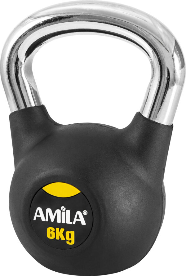 AMILA Kettlebell Rubber Cover Cr Handle 6Kg (44571)