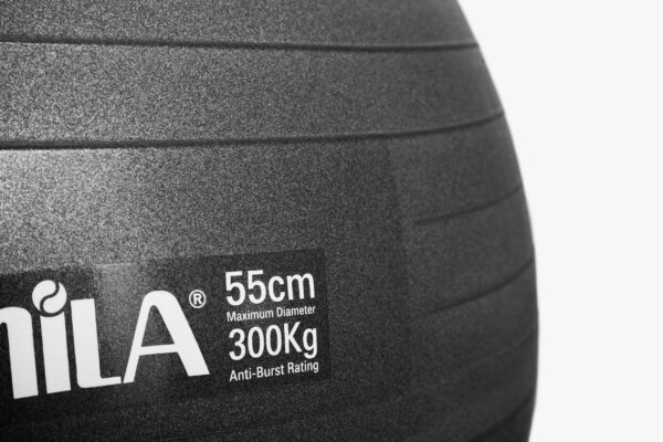 Μπάλα Γυμναστικής AMILA GYMBALL 55cm Μαύρη Bulk - Image 2