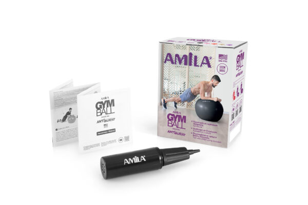 Μπάλα Γυμναστικής AMILA GYMBALL 55cm Κόκκινη - Image 3
