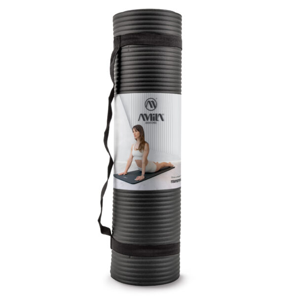 Στρώμα Γυμναστικής NBR 10mm 90Kg 142cm Μαύρο - Image 5