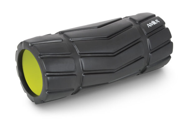 AMILA Foam Roller Arrow Φ14x33cm Μαύρο/Λάιμ