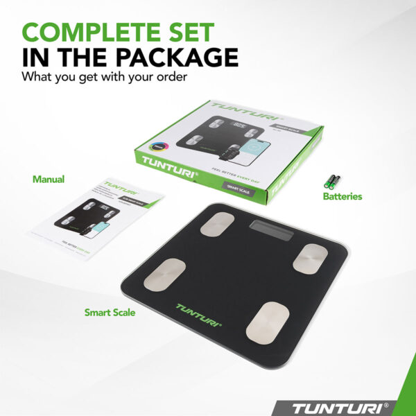 Tunturi SC30 Smart Scale Black with App Ζυγαριά Σωματικού Βάρους - Image 9