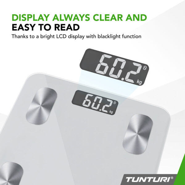 Tunturi SC30 Smart Scale White with App Ζυγαριά Σωματικού Βάρους - Image 3