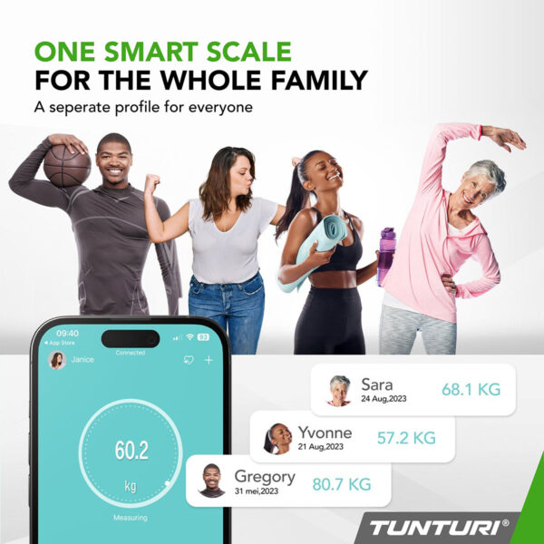 Tunturi SC30 Smart Scale White with App Ζυγαριά Σωματικού Βάρους - Image 8