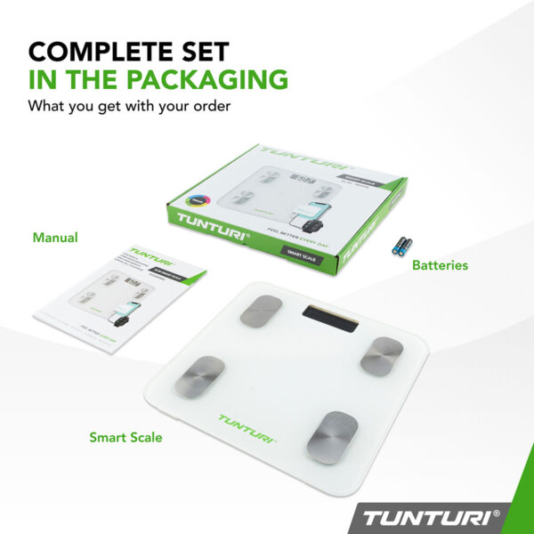 Tunturi SC30 Smart Scale White with App Ζυγαριά Σωματικού Βάρους - Image 9