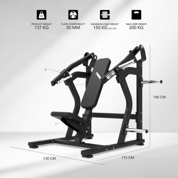 Tunturi Platinum Incline Chest Press Μηχάνημα Επικλινείς Πιέσεις Στήθους Σειρά V - Image 2