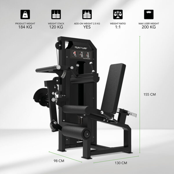 Tunturi Platinum Dual Leg Curl Extension Τετρακεφάλων Οπίσθιων Μηριαίων - Image 2