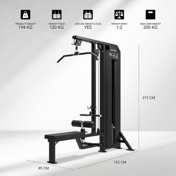 Tunturi Platinum Dual Lat Pull Down Low Row Τροχαλία Πλάτης και Καθιστή Κωπηλατική Σειρά V - Image 2