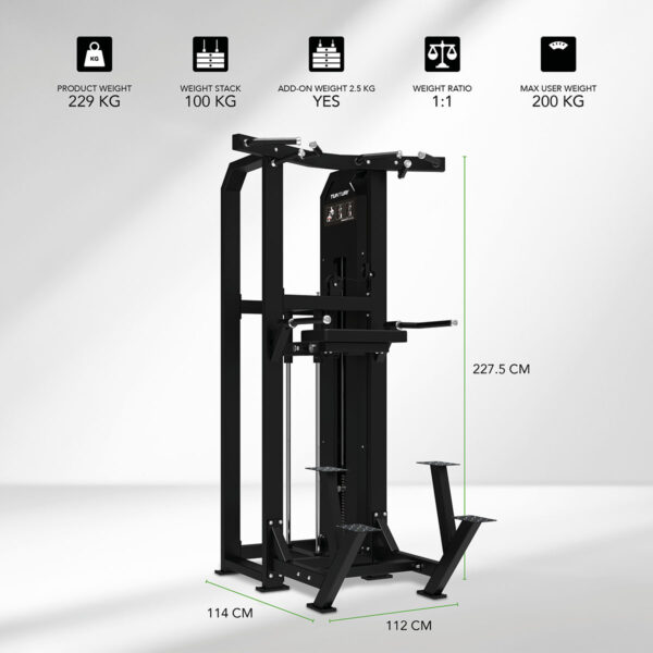 Tunturi Platinum Dual Assisted Chin Up Dip Έλξεων Βυθίσεων Σειρά V - Image 2