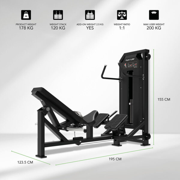 Tunturi Platinum Hip Thrust Μηχανή Γλουτών Οπίσθιων Μηριαίων Σειρά V - Image 2