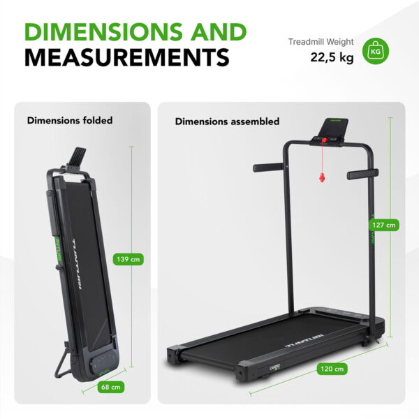 Tunturi Cardio Fit T5 Διάδρομος Γυμναστικής Walking Pad - Image 3