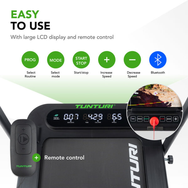 Tunturi Cardio Fit T5 Διάδρομος Γυμναστικής Walking Pad - Image 4