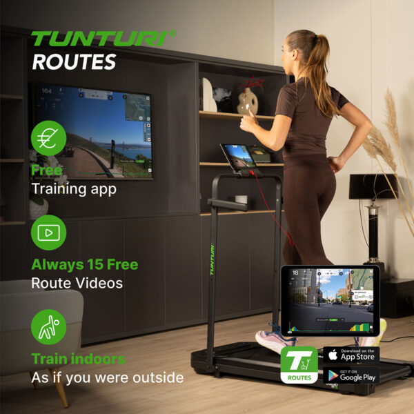 Tunturi Cardio Fit T5 Διάδρομος Γυμναστικής Walking Pad - Image 9