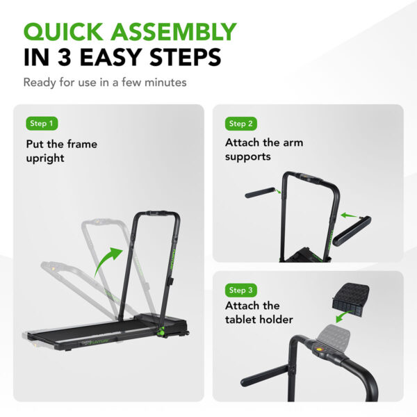 Tunturi Cardio Fit T10 Διάδρομος Γυμναστικής Walking Pad - Image 8