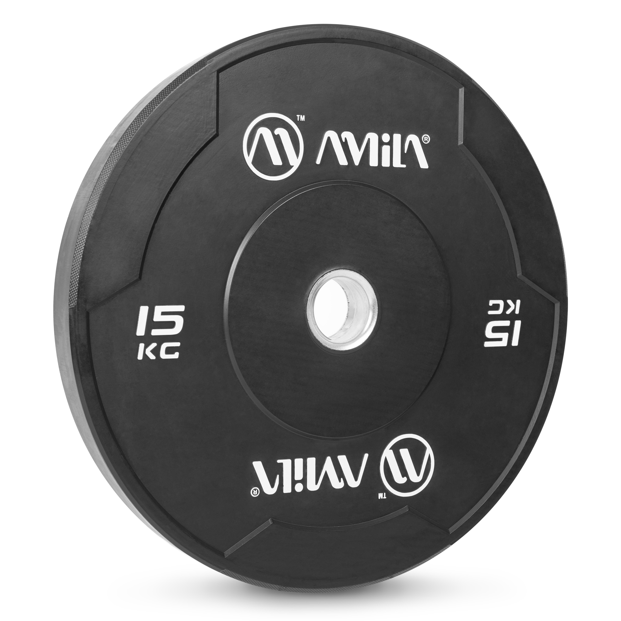 Δίσκος AMILA Black W Bumper Slim 50mm 15Kg - Image 2