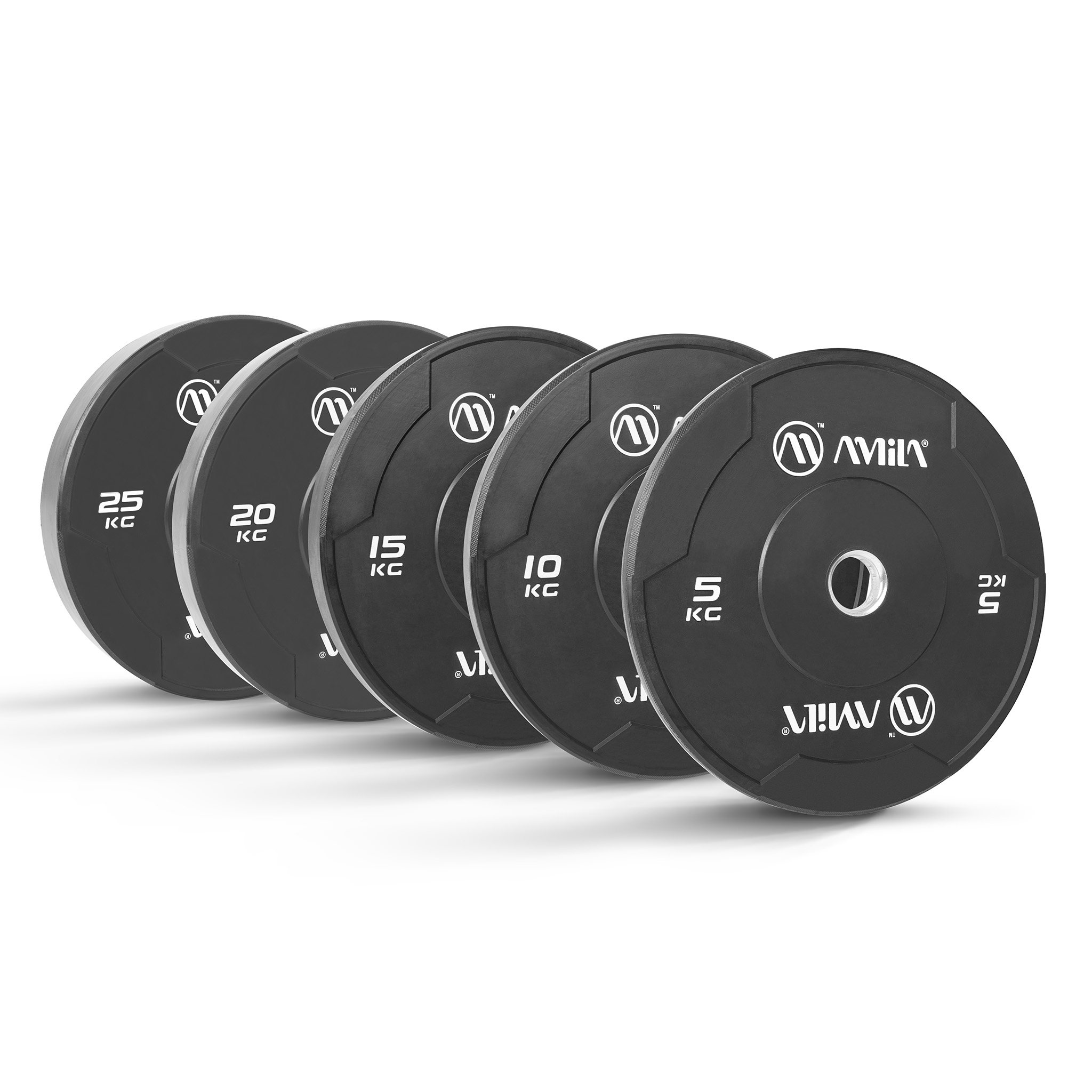 Δίσκος AMILA Black W Bumper Slim 50mm 15Kg - Image 3