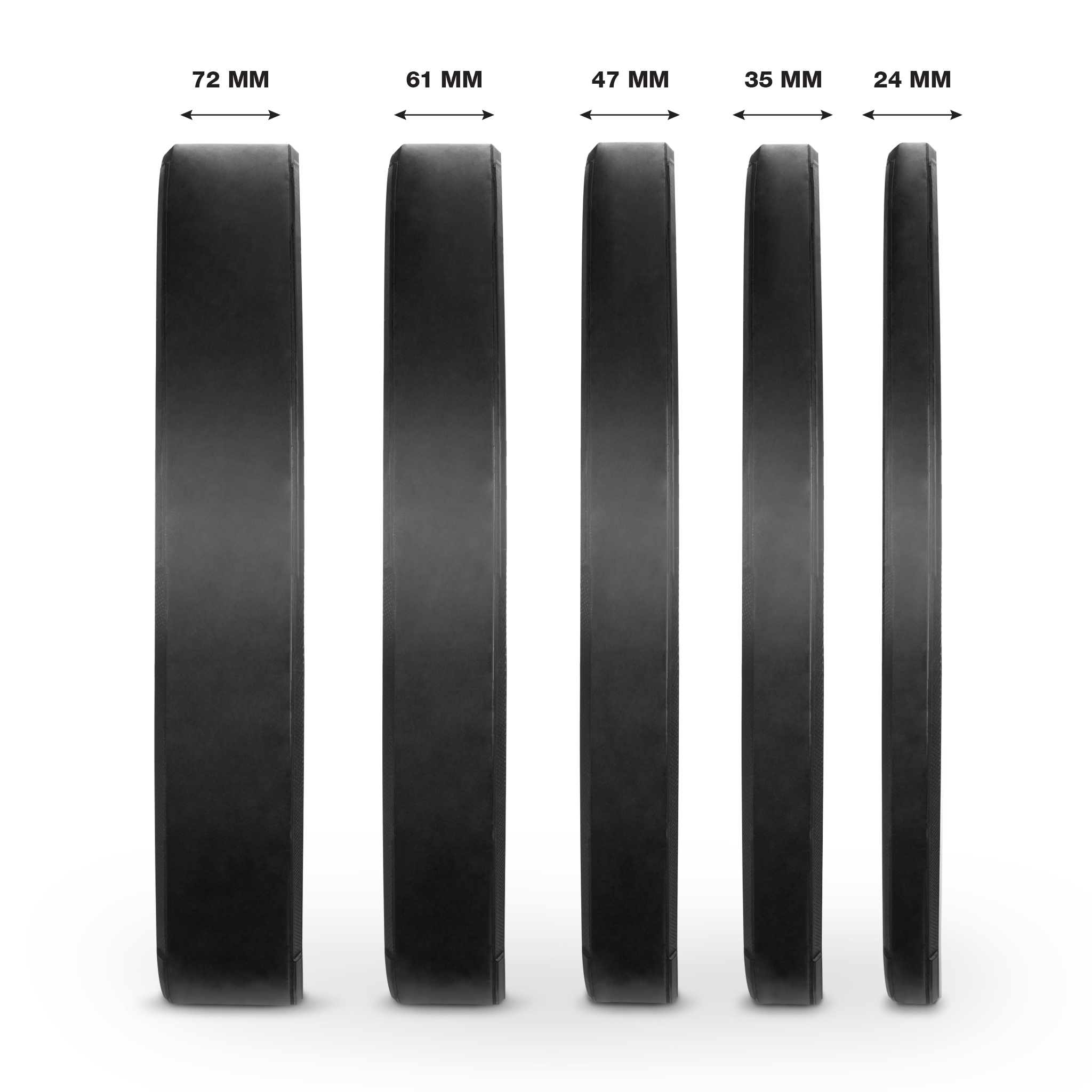 Δίσκος AMILA Black W Bumper Slim 50mm 15Kg - Image 4