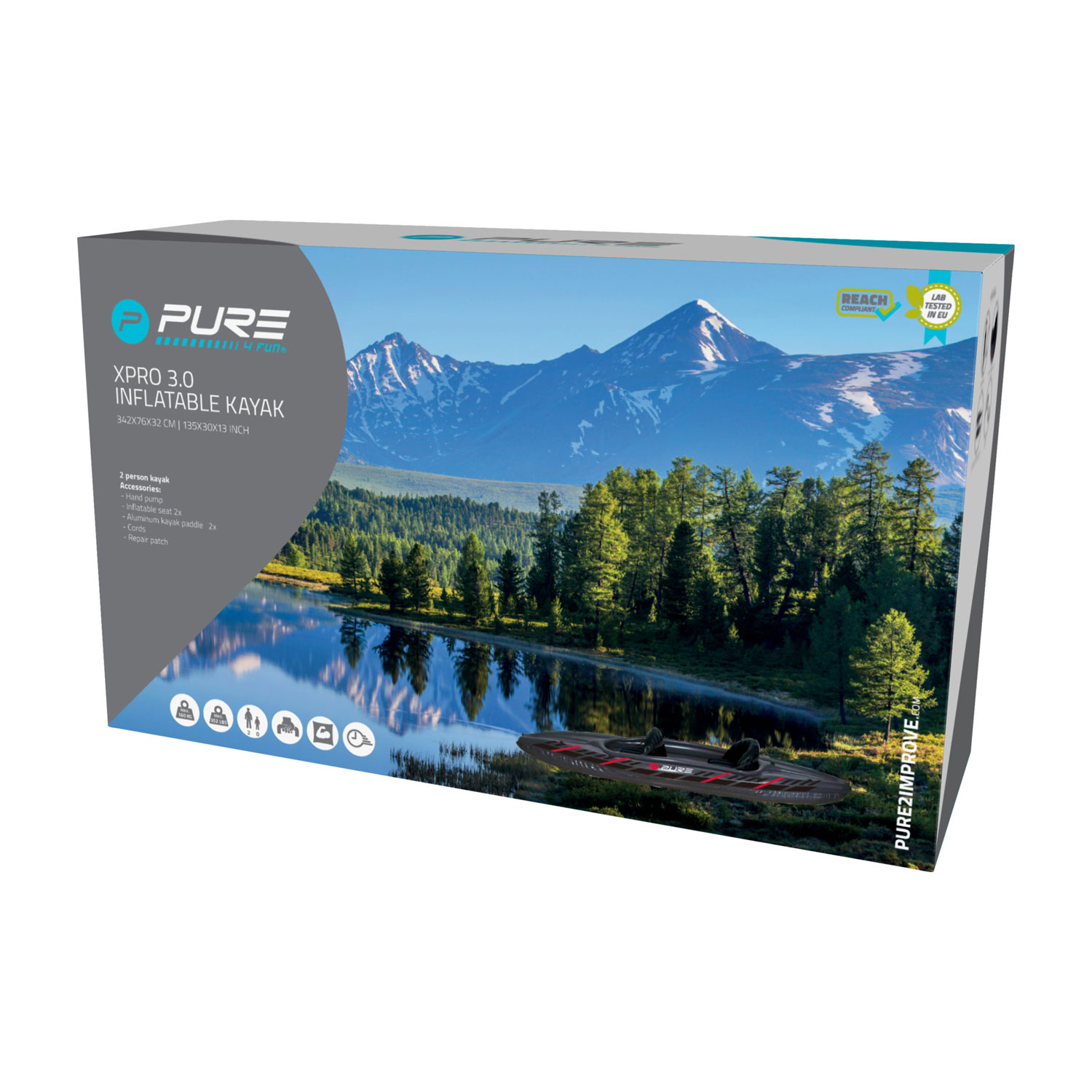 Φουσκωτό Kayak Pure4fun® XPRO-Kayak 3.0 (2 ατόμων) (AC-130) - Image 3