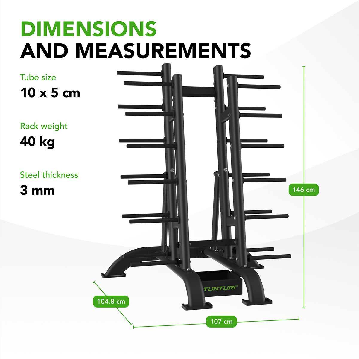 Tunturi βάση αποθήκευσης Rack για Aerobic Pump Σet Pro 30 σετ (1/2) - Image 4