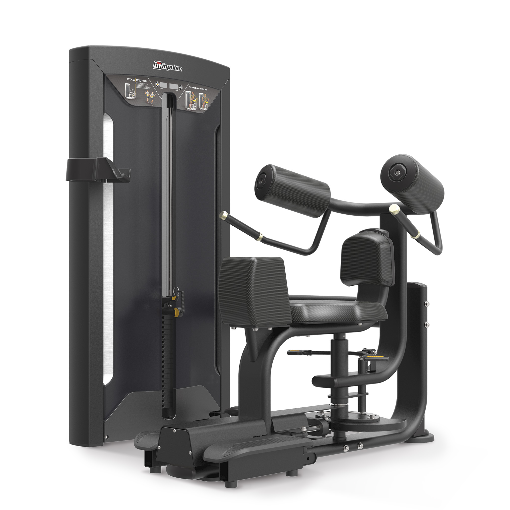 Impulse FE9718 Torso Rotation Μαύρο Μηχάνημα Περιστροφής Κορμού
