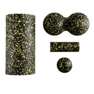 YOGA ROLLER HMS FSBM04 BLACK-YELLOW DOTS MASSAGE SET