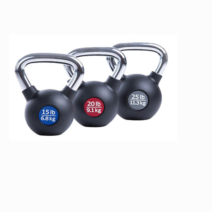 Viking C-628 Rubber Kettlebell Λαβή Χρωμίου - 24.00 kgr