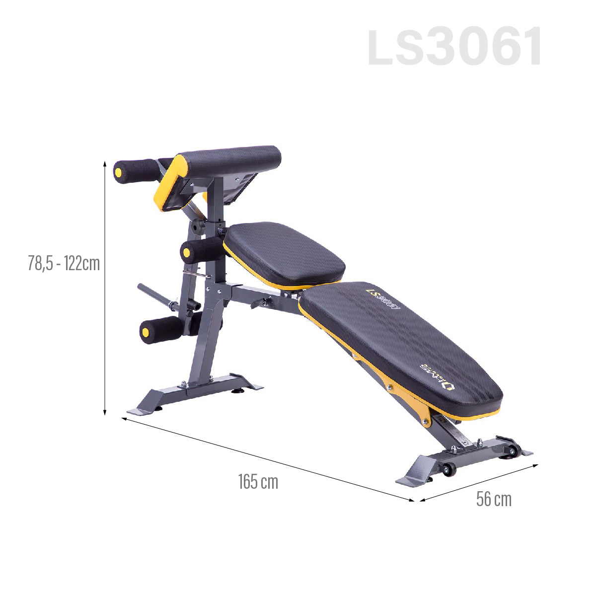 Πάγκος Γυμναστικής για Βάρη HMS PREMIUM LS3061 - Image 7