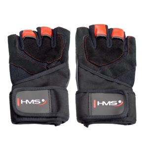 Γάντια γυμναστικής HMS RST01 SIZE SMALL MEN'S FITNESS GLOVES (Μαύρο – Κόκκινο)