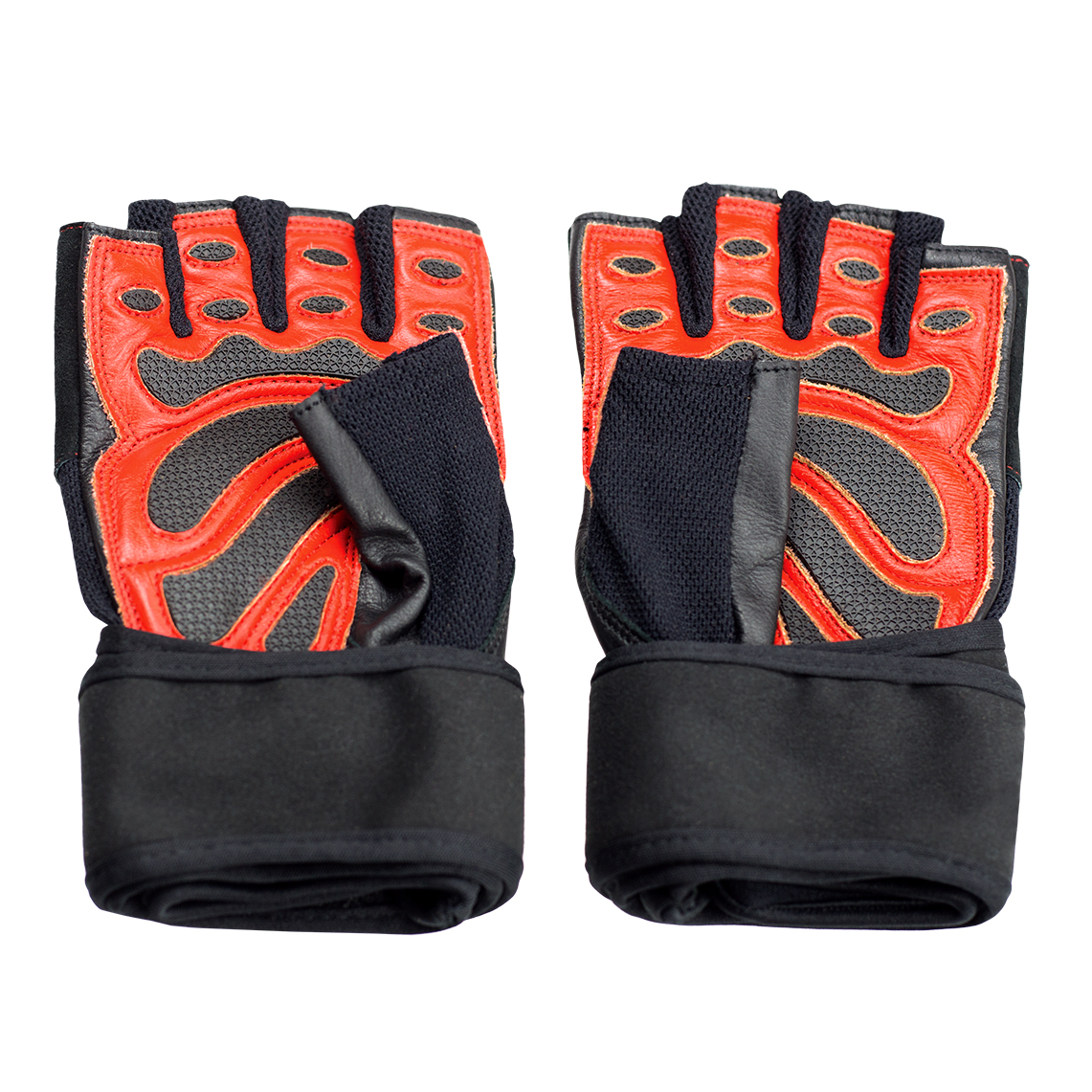 Γάντια γυμναστικής HMS RST01 SIZE LARGE MEN'S FITNESS GLOVES (Μαύρο – Κόκκινο) - Image 2