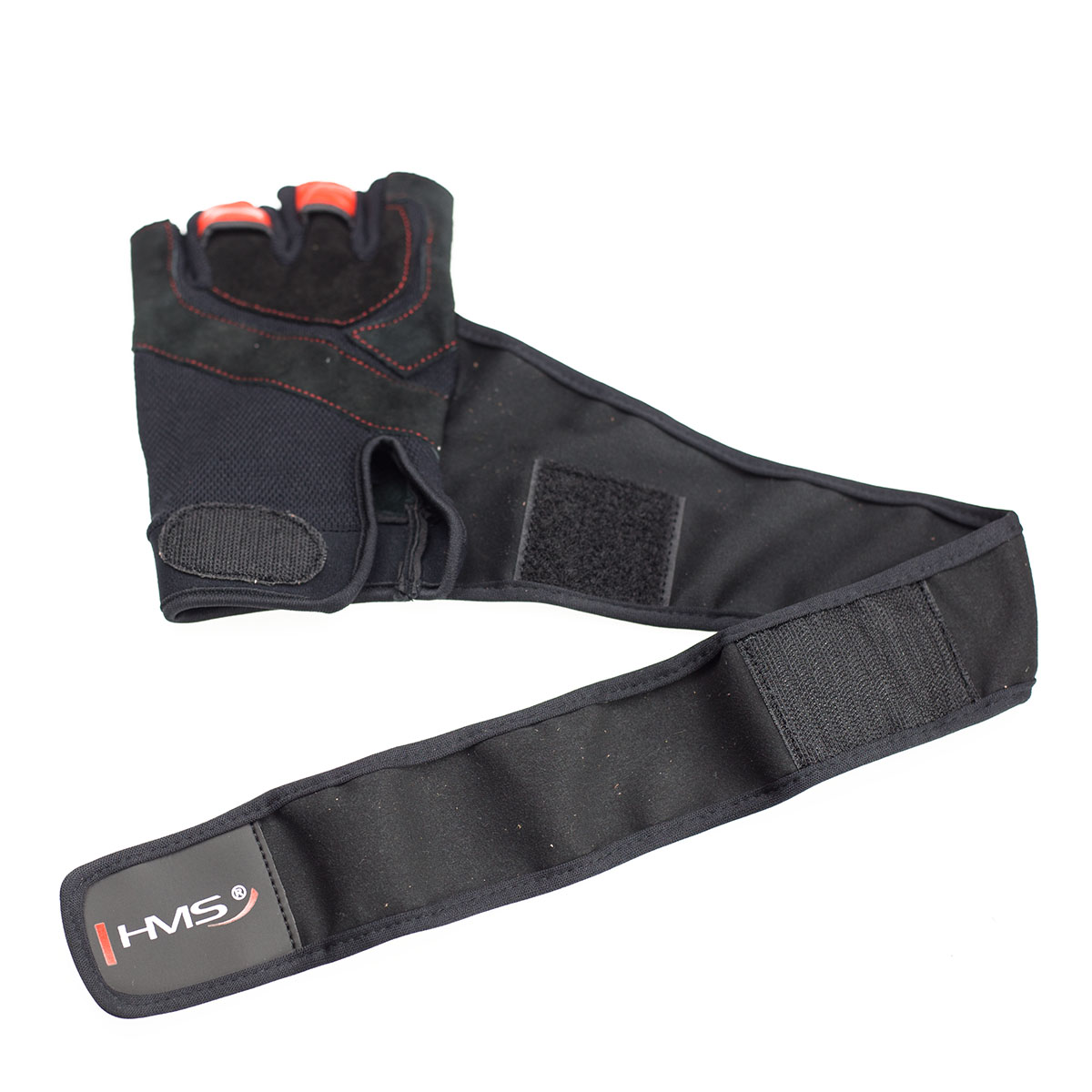 Γάντια γυμναστικής HMS RST01 SIZE LARGE MEN'S FITNESS GLOVES (Μαύρο – Κόκκινο) - Image 5